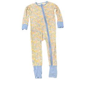 Stitchy Fish Infant Floral Zippered Pajamas 18-24M Bamboo